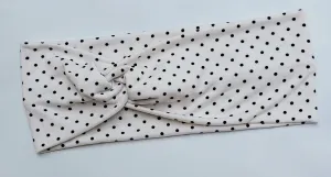 White & Black Polka Dot Headband