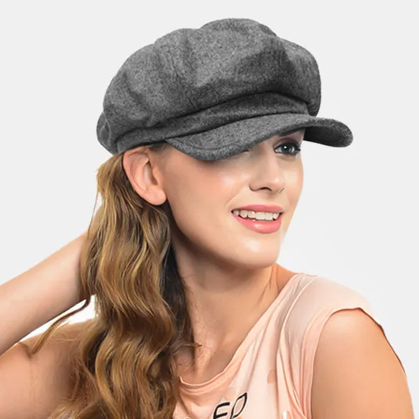 Women Newsboy Hats Wool NB001