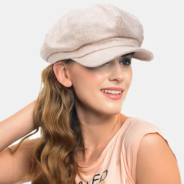 Women Newsboy Hats Wool NB001