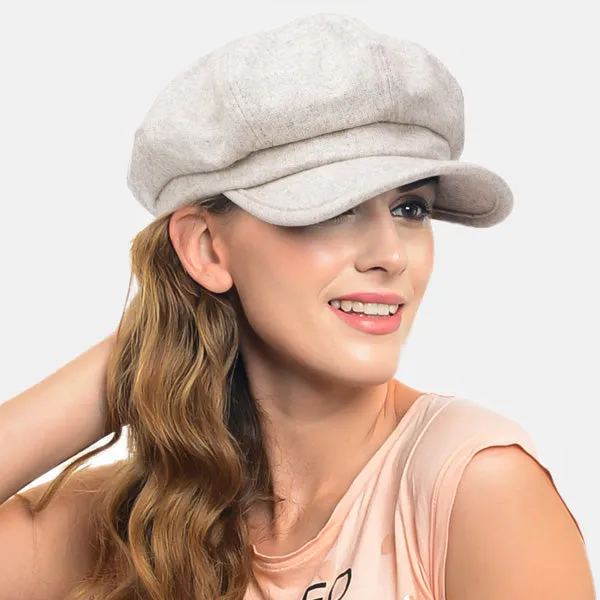 Women Newsboy Hats Wool NB001